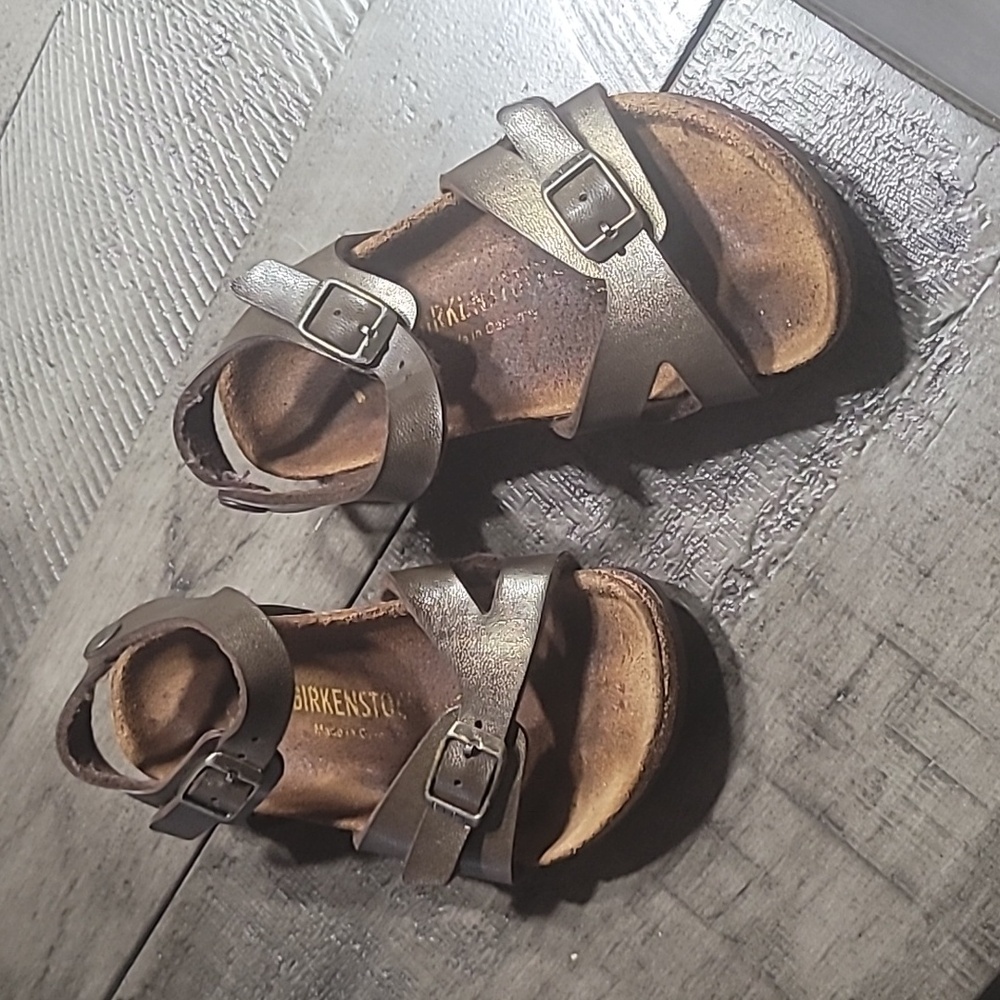 Birkenstock Brown Rio Kid Sandals Size 27 Or 9-9.5 Toddler - Picture 1 of 9